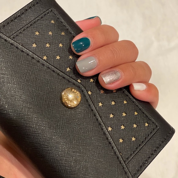 Honey Perforated Saffiano Leather Wristlet - Picture 3 of 9